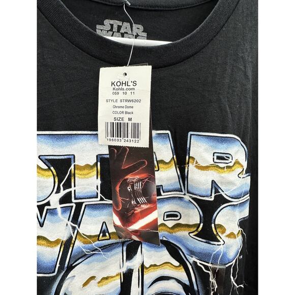 Star Wars Disney Mens Shirt Medium Blak Graphic Short Sleeve NWTs Darth Vader - Picture 7 of 13